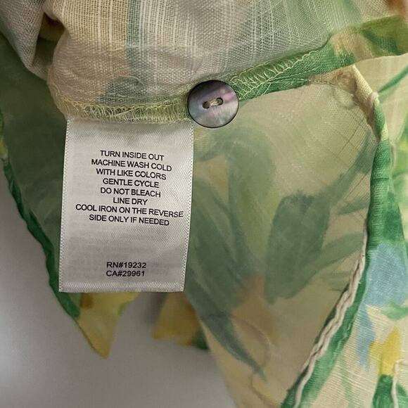 Alfred Dunner Floral Embroidered 3/4 Sleeve Button Down Top Size XL Artsy NWT - Picture 8 of 9